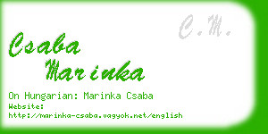 csaba marinka business card